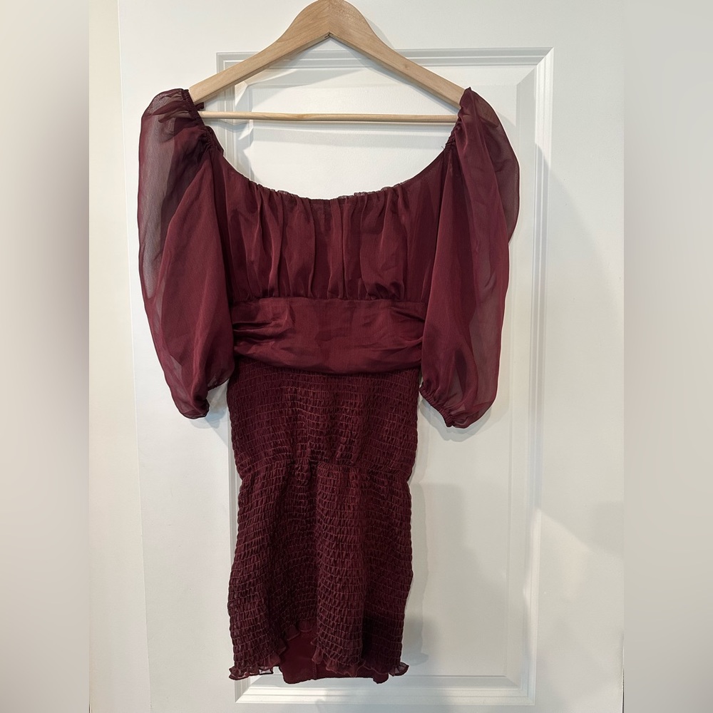 Burgundy Lucy in the Sky Dress size Small